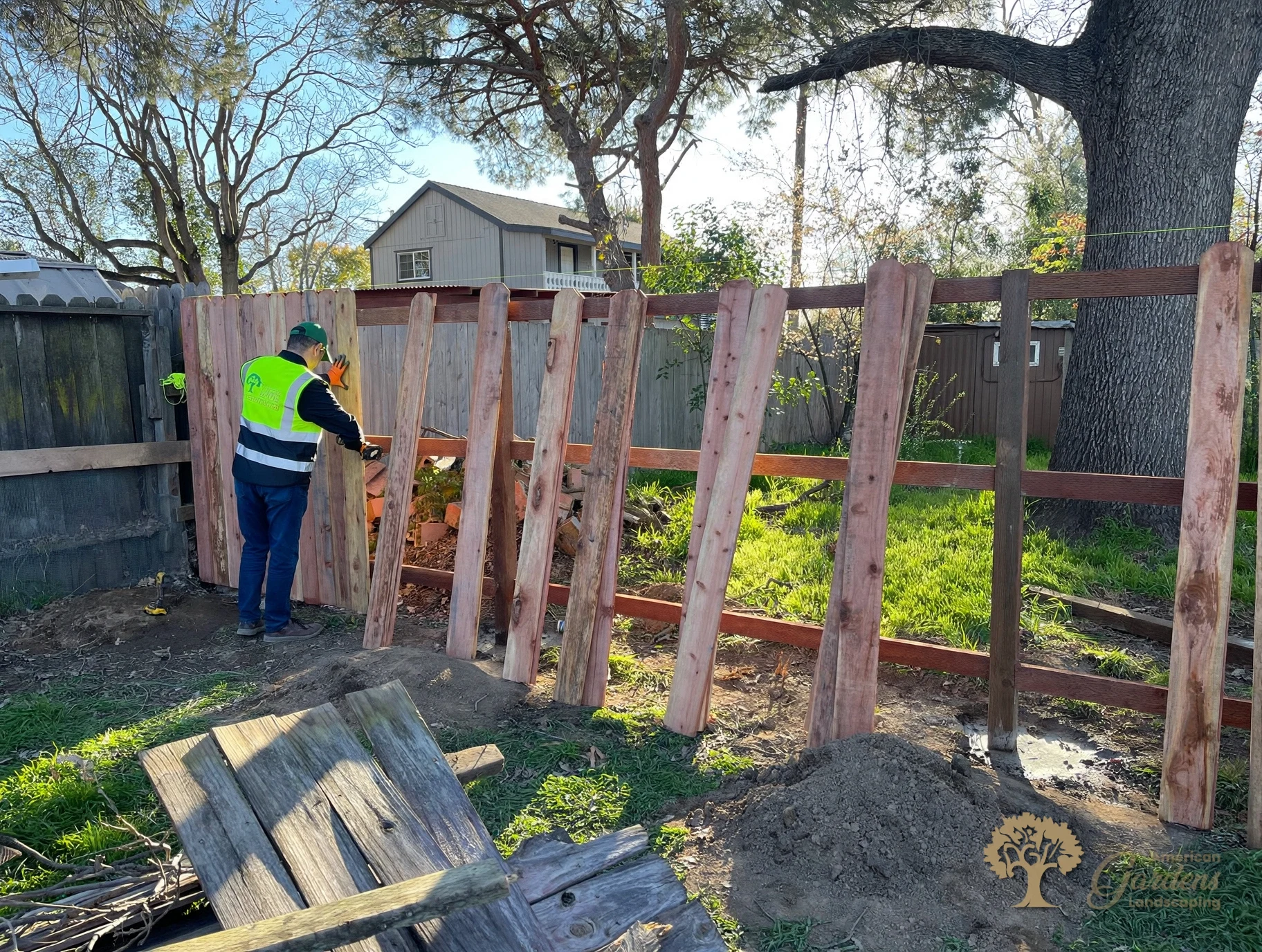 american gardens landscaping project fencing 6