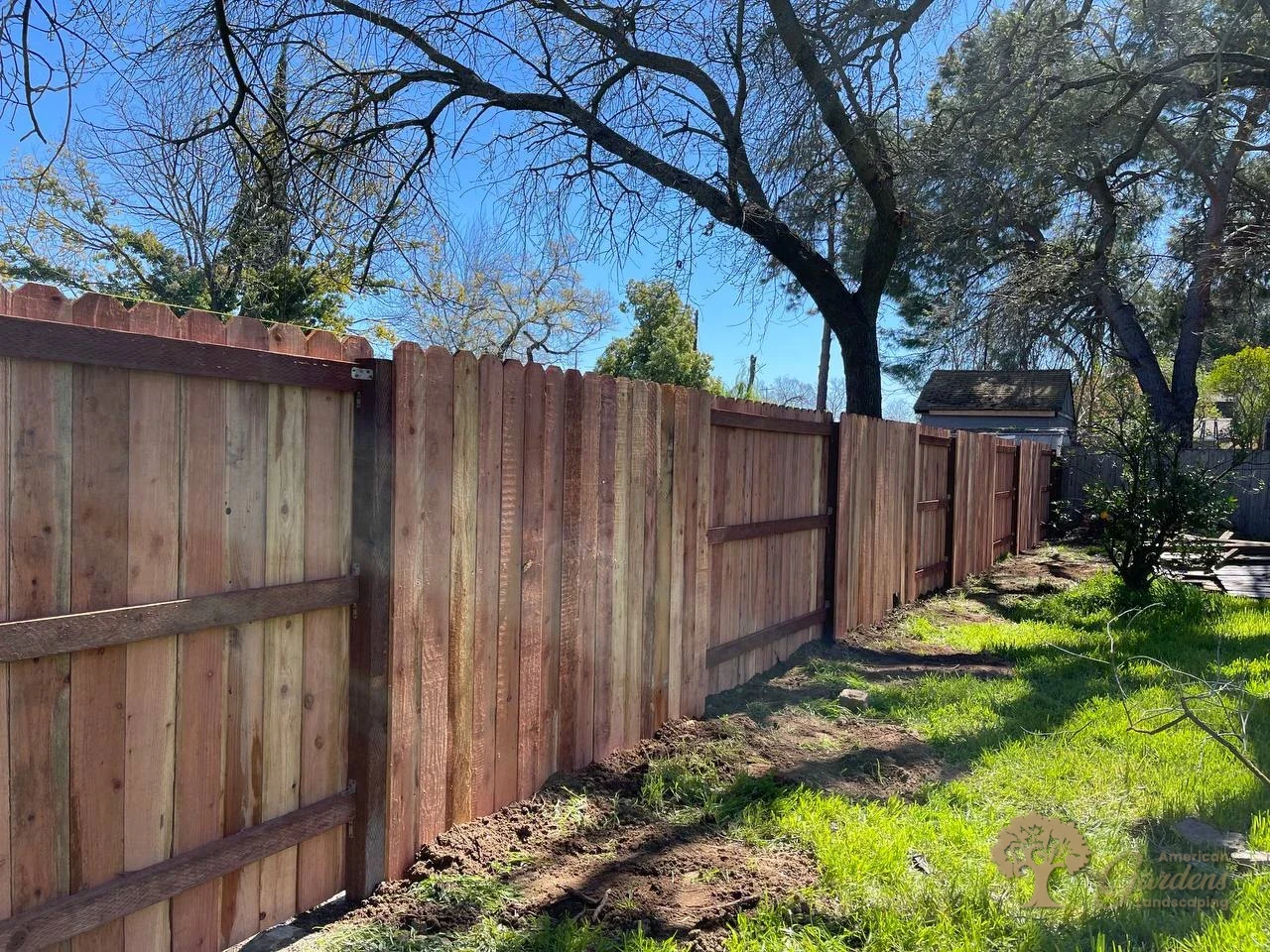 american gardens landscaping project fencing 8