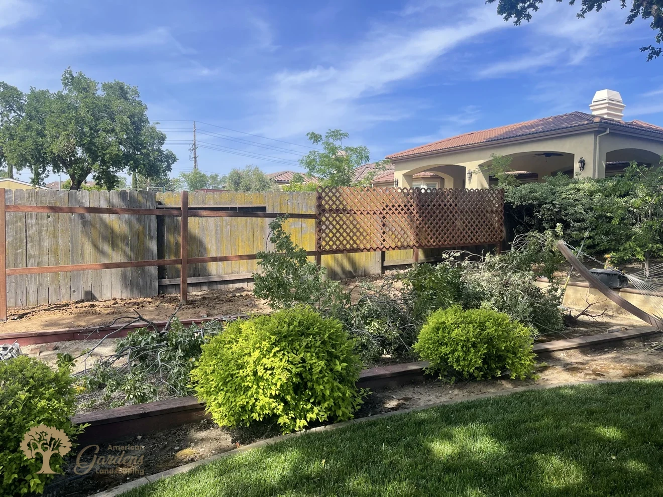 Carmichael Redwood Trellis Fence – American Gardens Landscaping