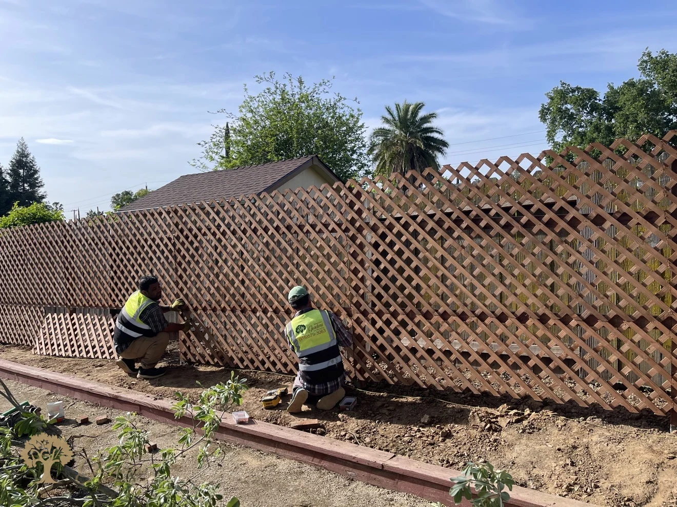 Carmichael Redwood Trellis Fence – American Gardens Landscaping