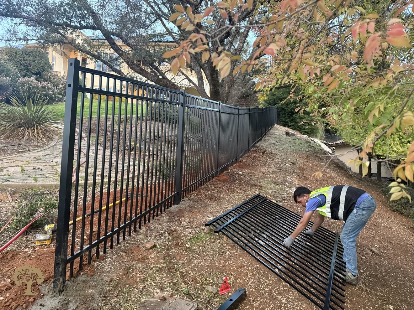 El Dorado Hills Metal Fence Installation – American Gardens Landscaping