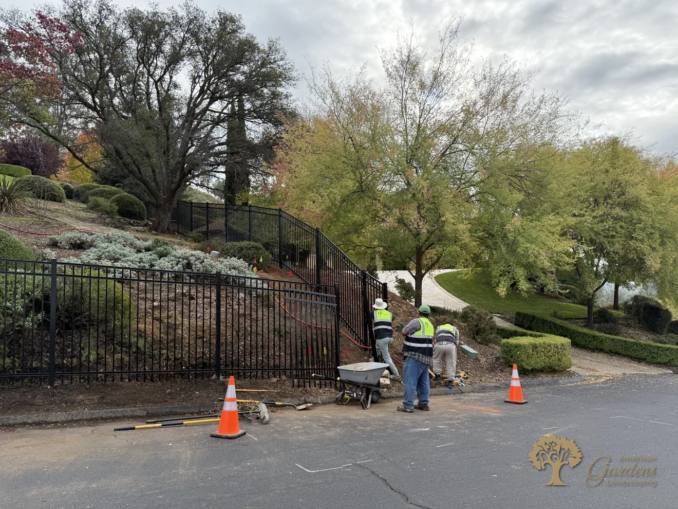 El Dorado Hills Metal Fence Installation – American Gardens Landscaping