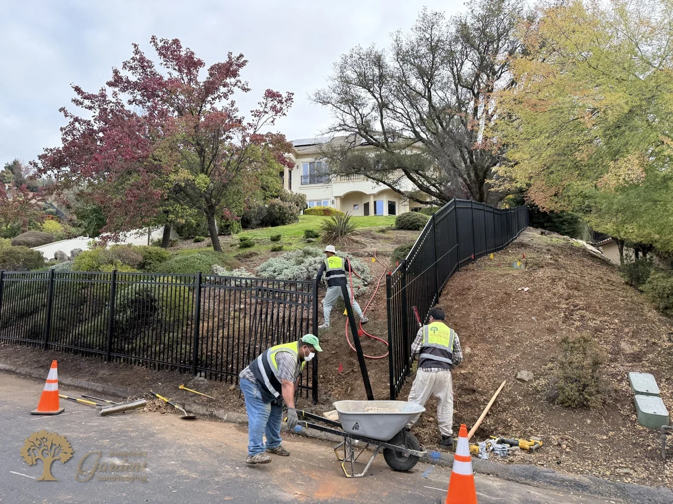 El Dorado Hills Metal Fence Installation – American Gardens Landscaping