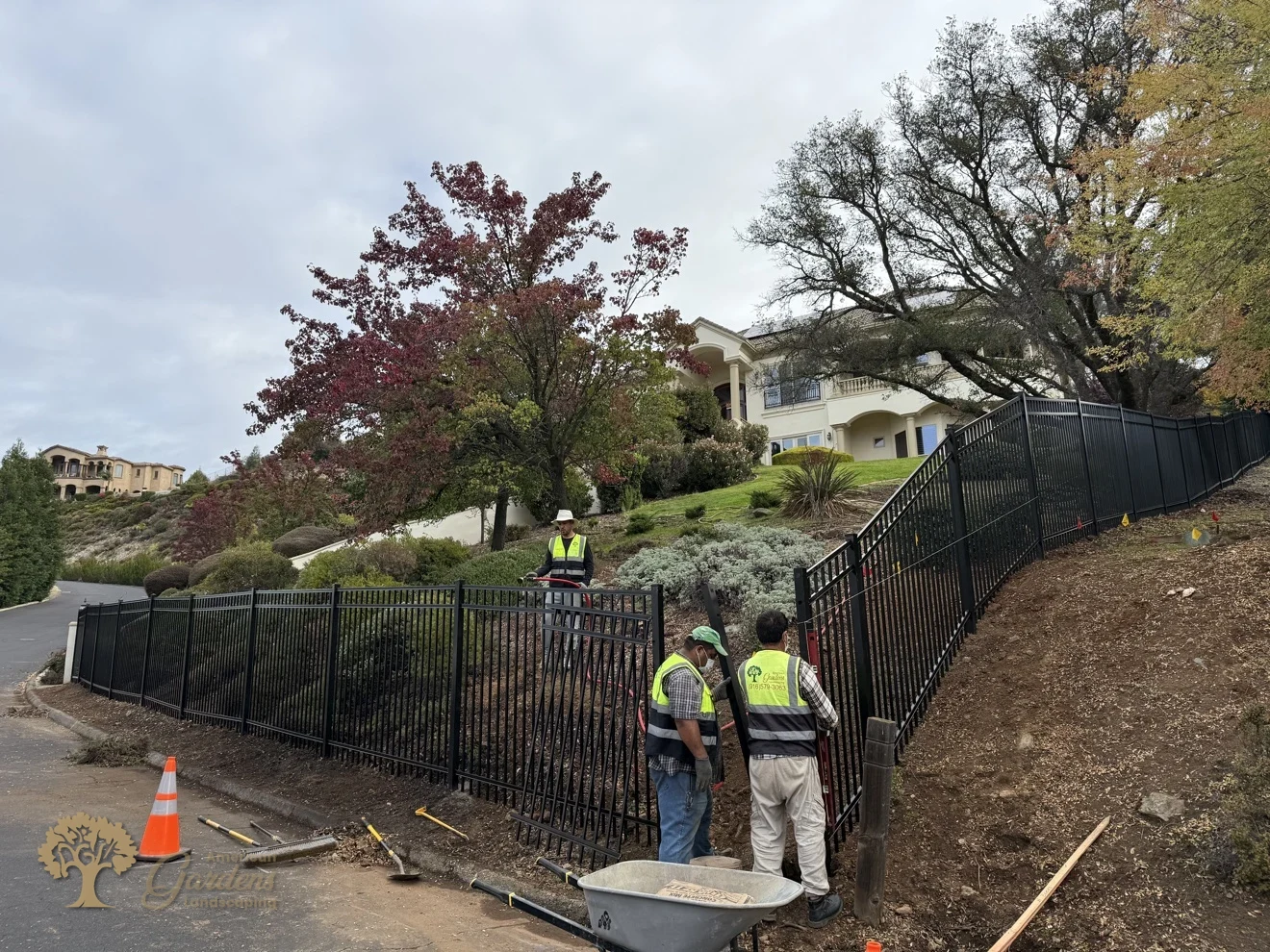 El Dorado Hills Metal Fence Installation – American Gardens Landscaping