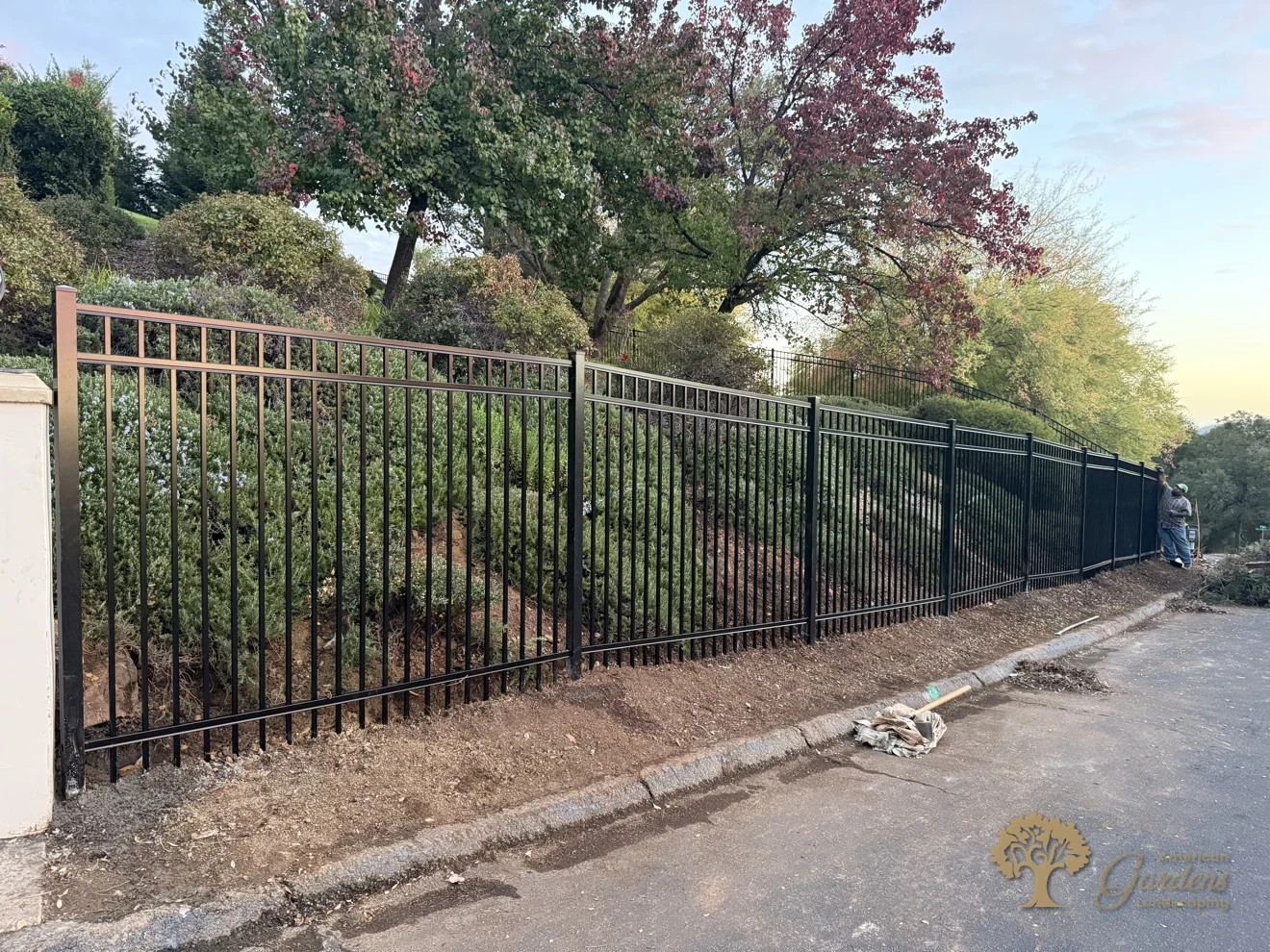 El Dorado Hills Metal Fence Installation – American Gardens Landscaping