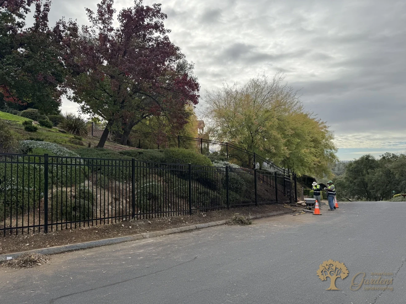 El Dorado Hills Metal Fence Installation – American Gardens Landscaping