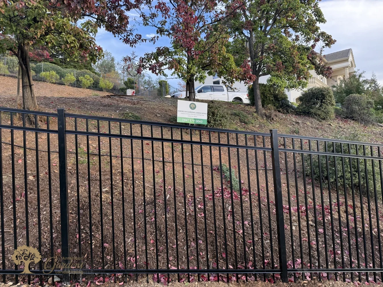 El Dorado Hills Metal Fence Installation – American Gardens Landscaping