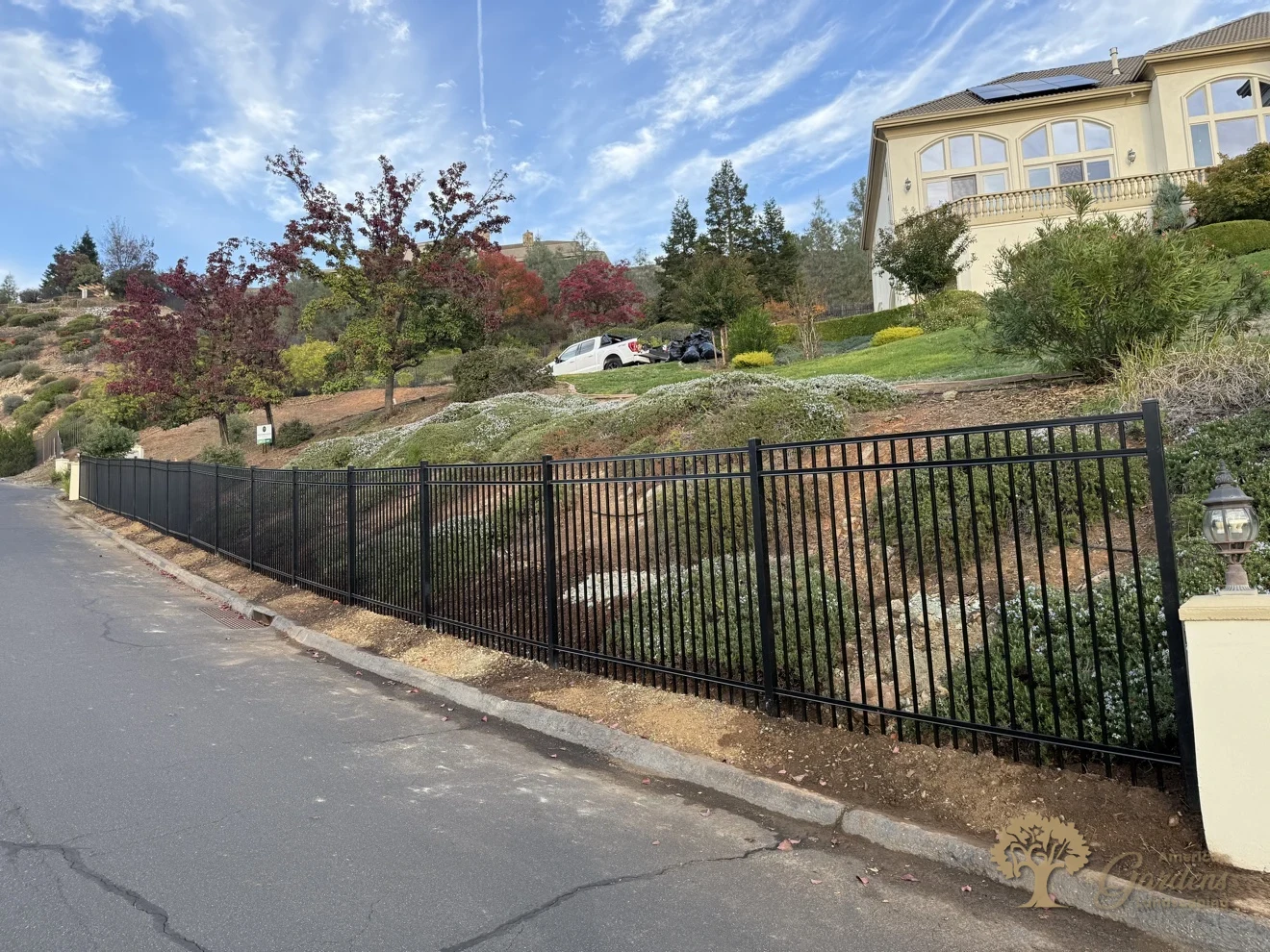 El Dorado Hills Metal Fence Installation – American Gardens Landscaping