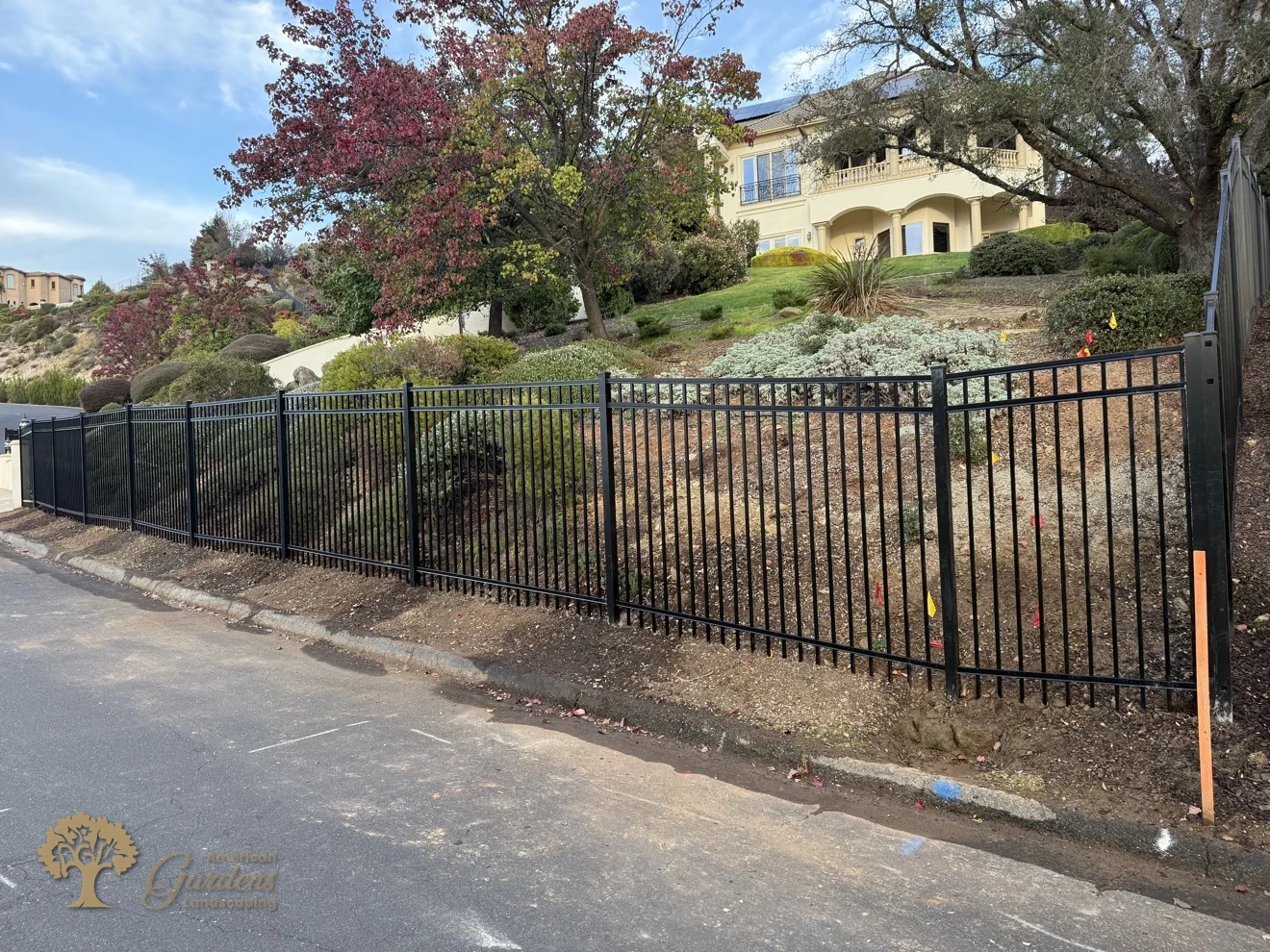 El Dorado Hills Metal Fence Installation – American Gardens Landscaping