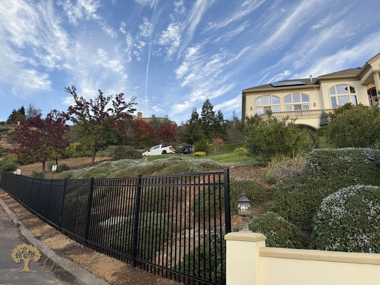 El Dorado Hills Metal Fence Installation – American Gardens Landscaping
