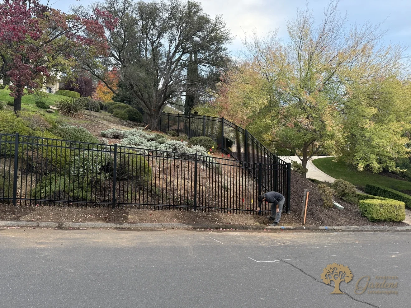 El Dorado Hills Metal Fence Installation – American Gardens Landscaping
