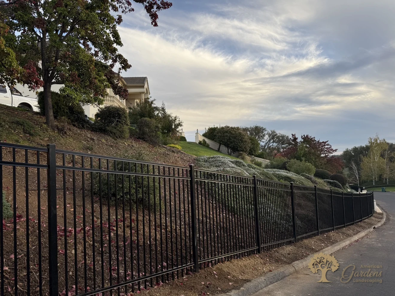 El Dorado Hills Metal Fence Installation – American Gardens Landscaping
