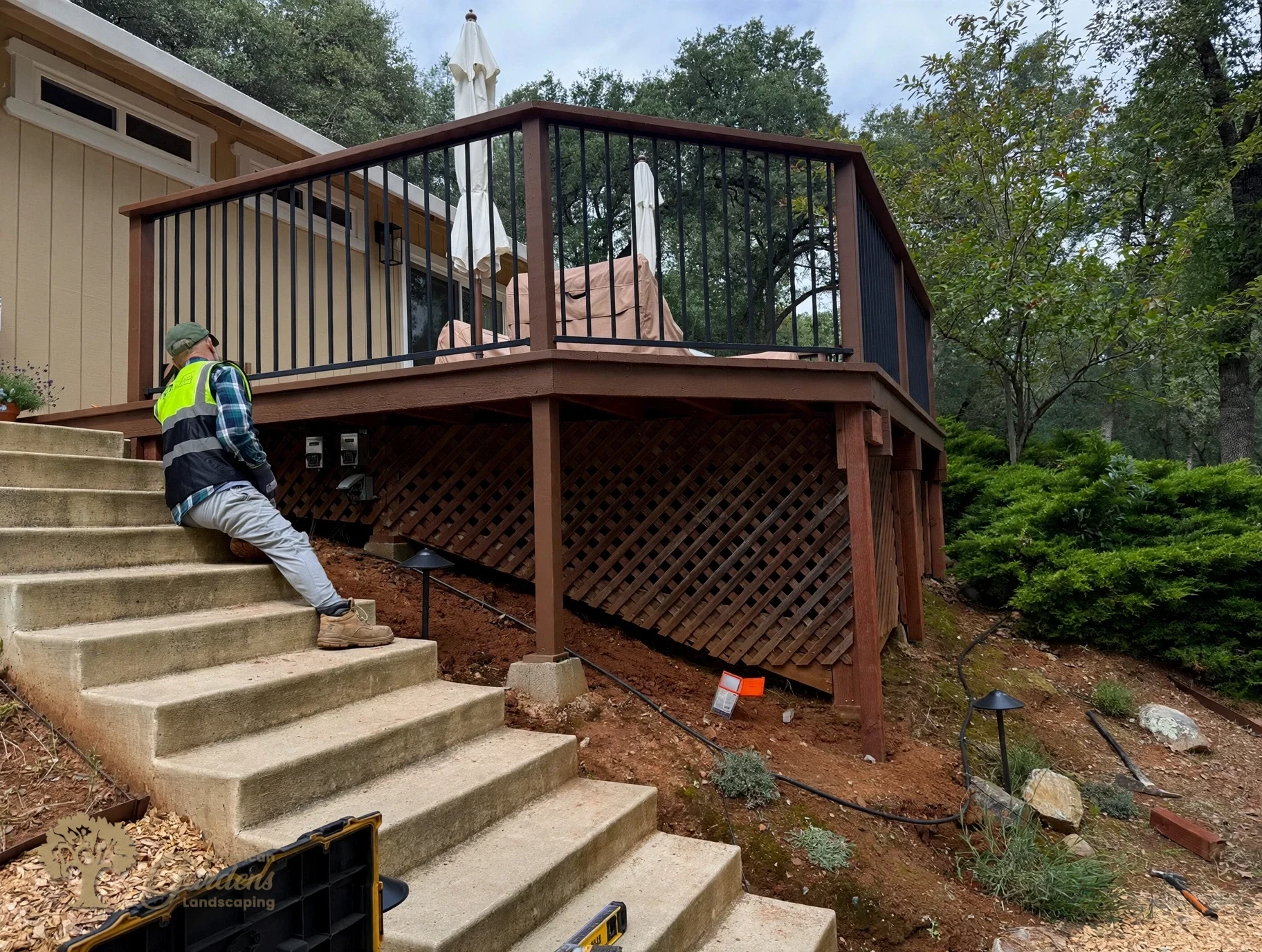 Shingle Springs Raised Deck Skirting – American Gardens Landscaping