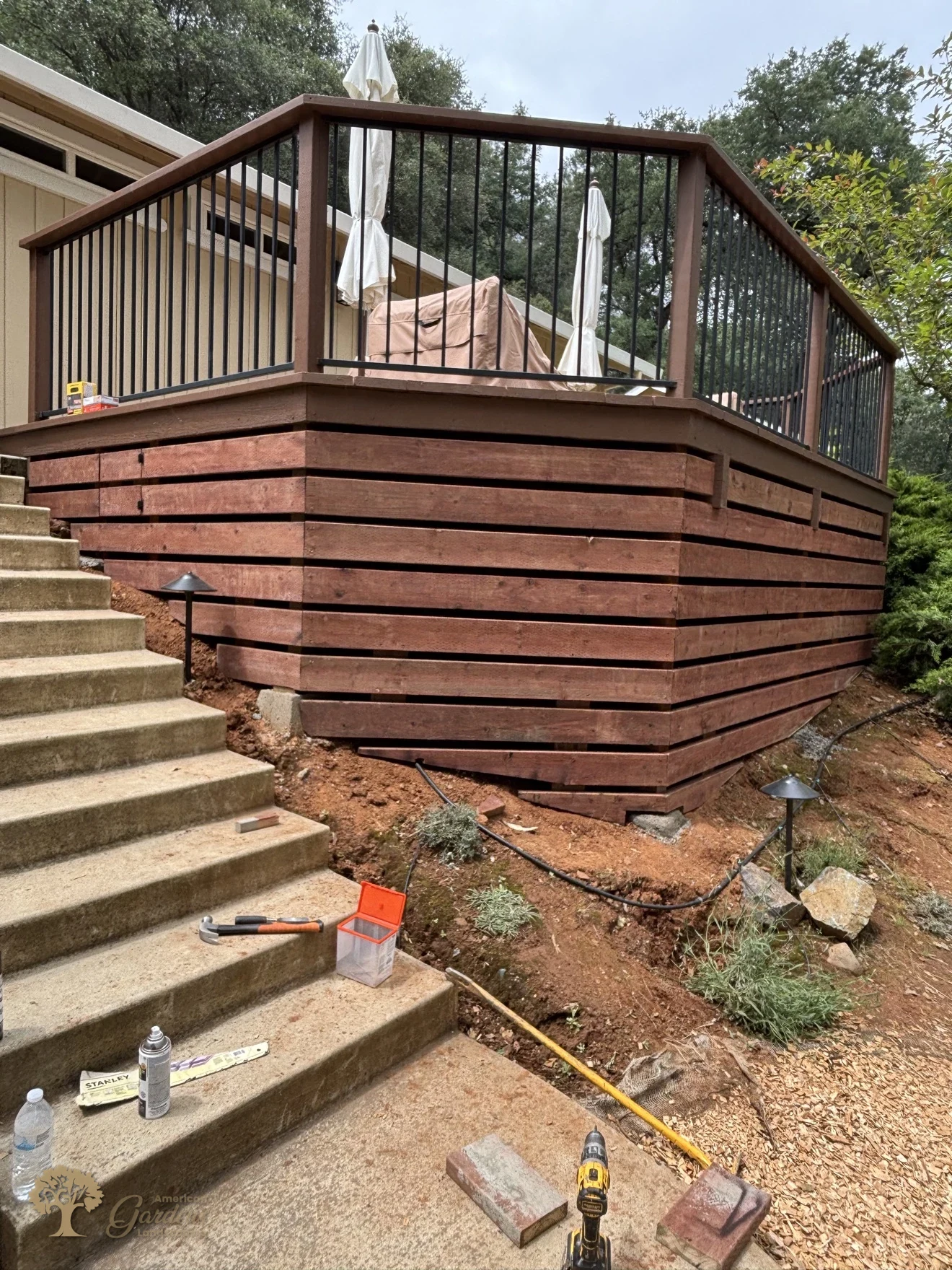 Shingle Springs Raised Deck Skirting – American Gardens Landscaping