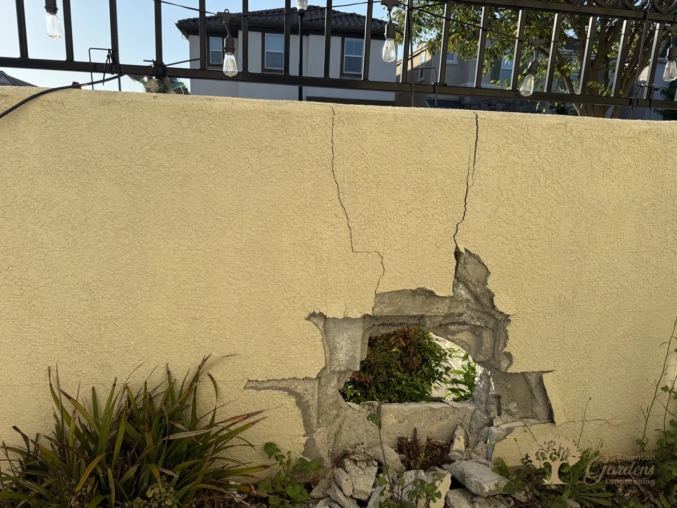 Roseville Block Wall Rebuild – American Gardens Landscaping