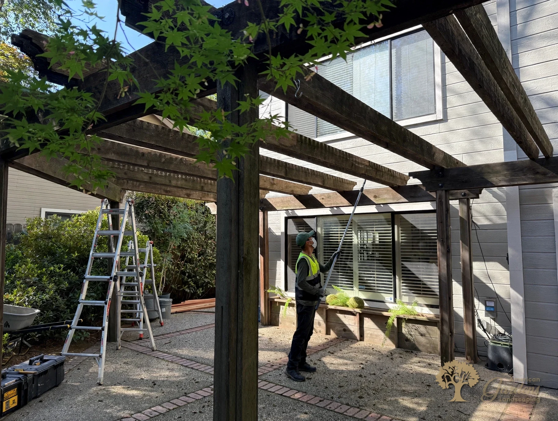 Gold River Pergola Rebuild – American Gardens Landscaping
