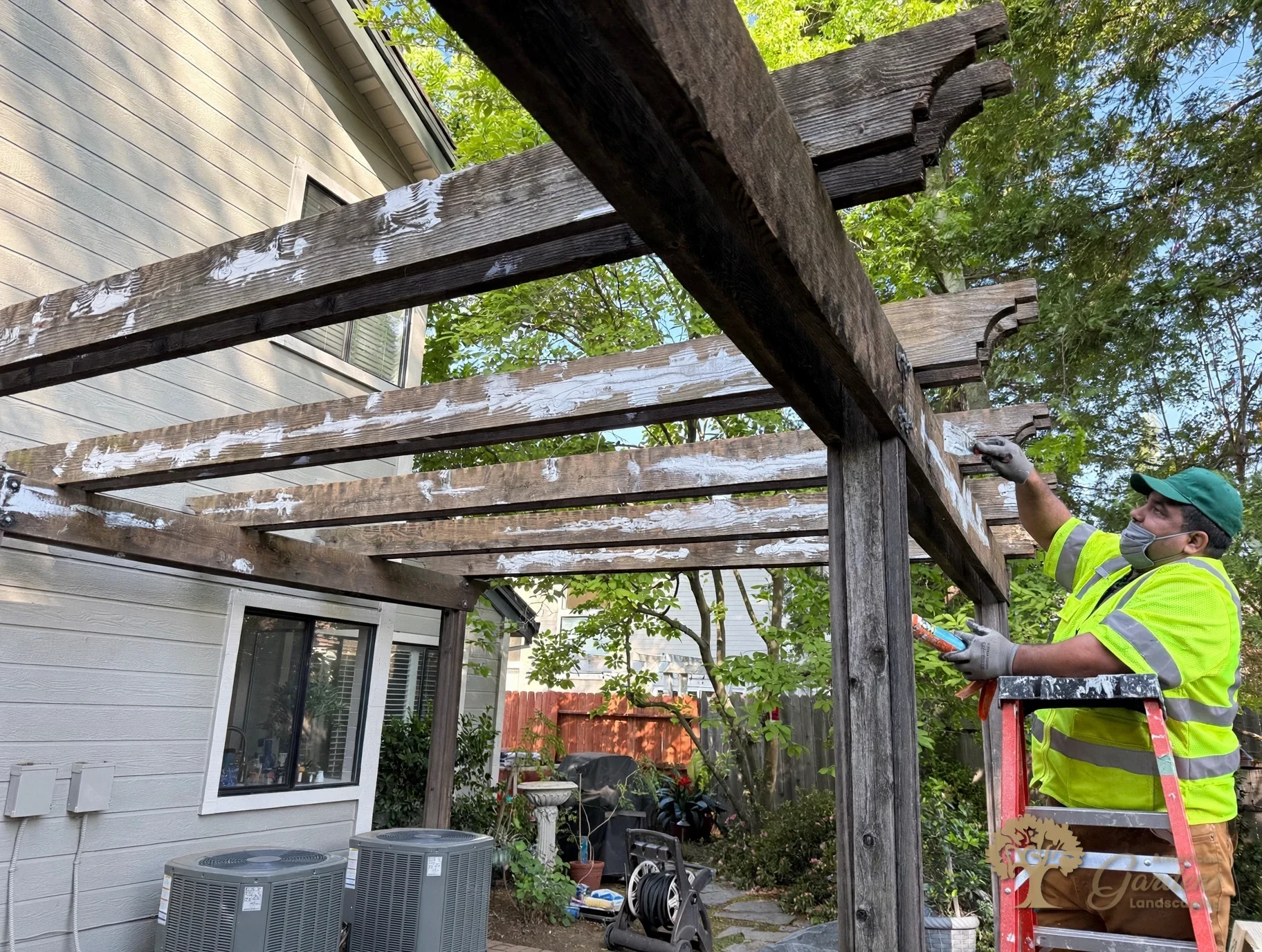 Gold River Pergola Rebuild – American Gardens Landscaping
