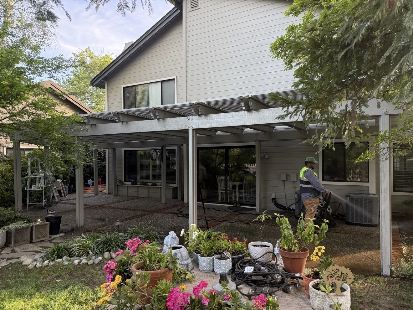 Gold River Pergola Rebuild – American Gardens Landscaping