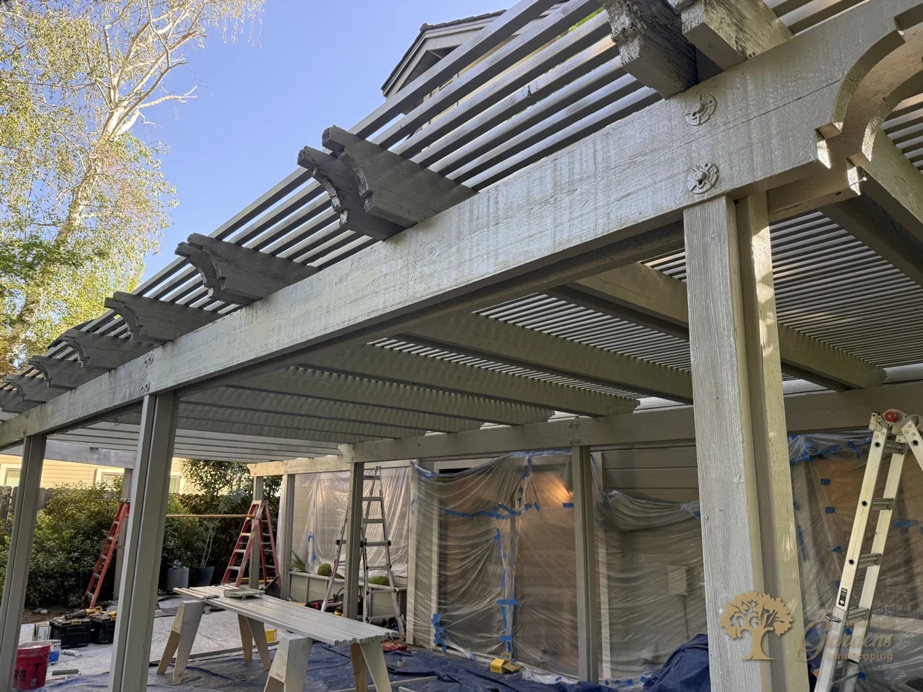 Gold River Pergola Rebuild – American Gardens Landscaping