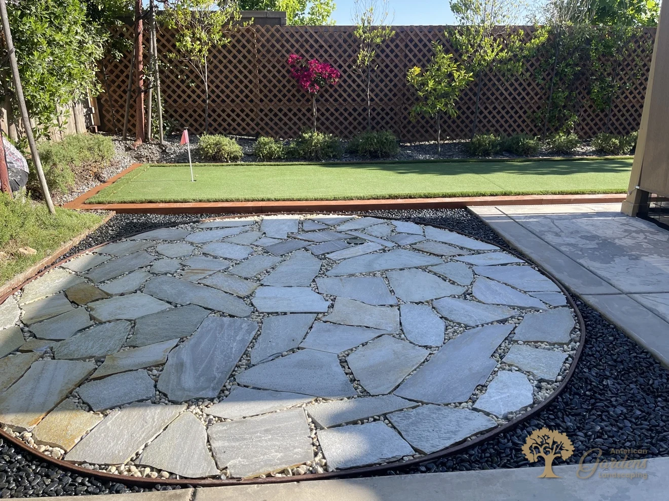 Folsom Flagstone Patio & Gazebo – American Gardens Landscaping