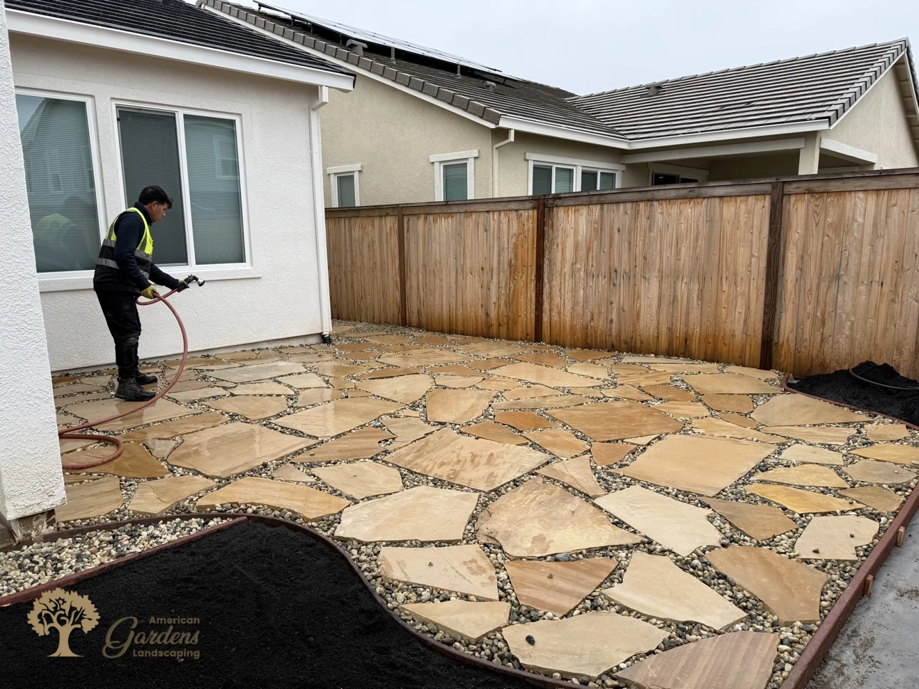 Roseville Flagstone Patio – American Gardens Landscaping