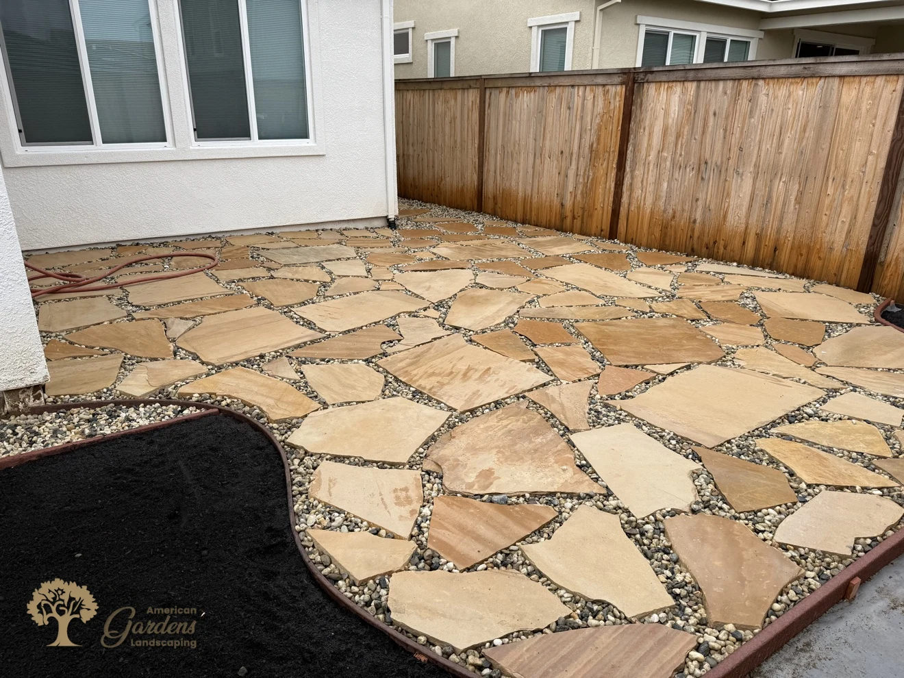 Roseville Flagstone Patio – American Gardens Landscaping