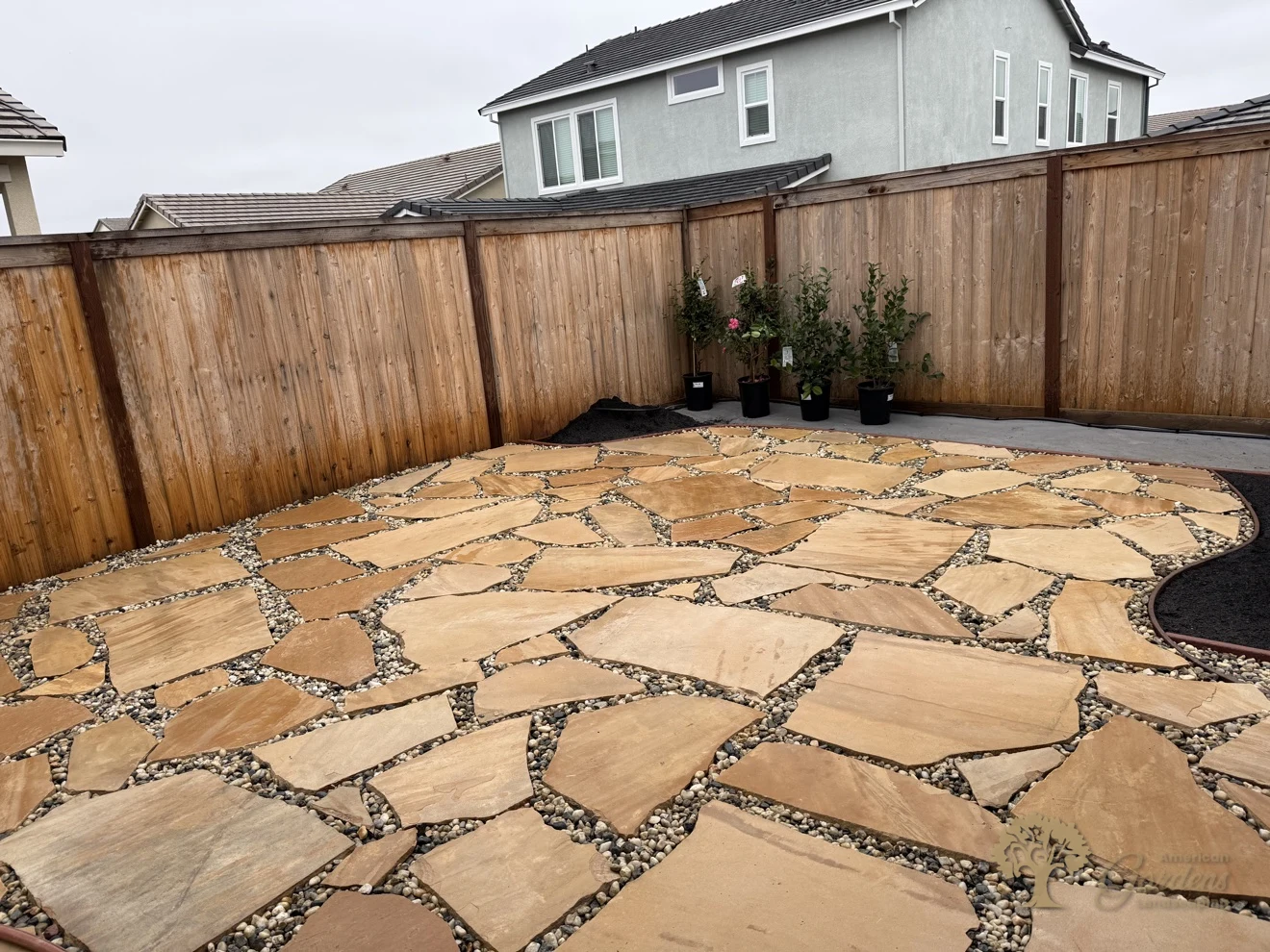 Roseville Flagstone Patio – American Gardens Landscaping