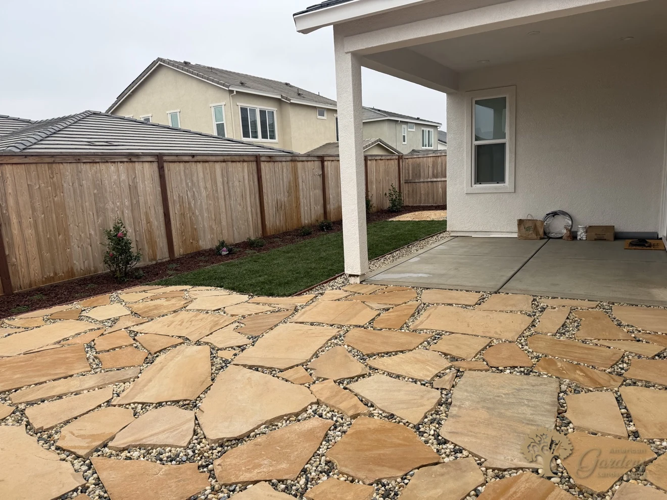 Roseville Flagstone Patio – American Gardens Landscaping