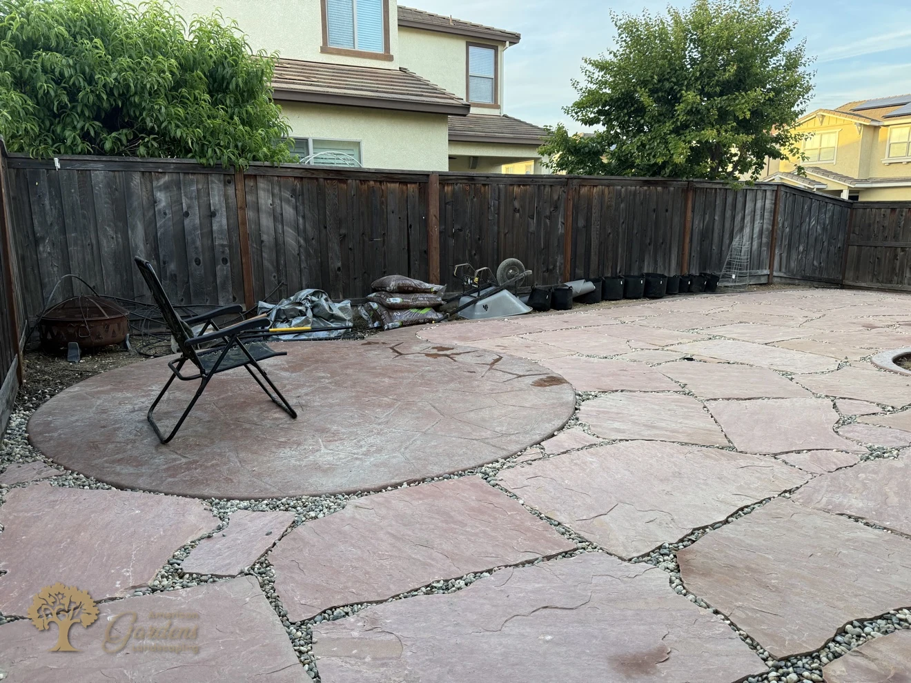 Fair Oaks Flagstone Patio – American Gardens Landscaping