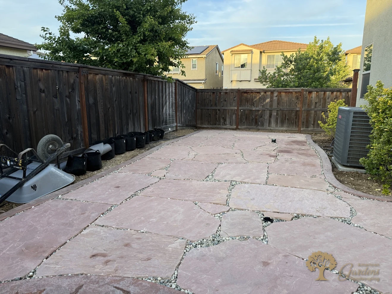 Fair Oaks Flagstone Patio – American Gardens Landscaping