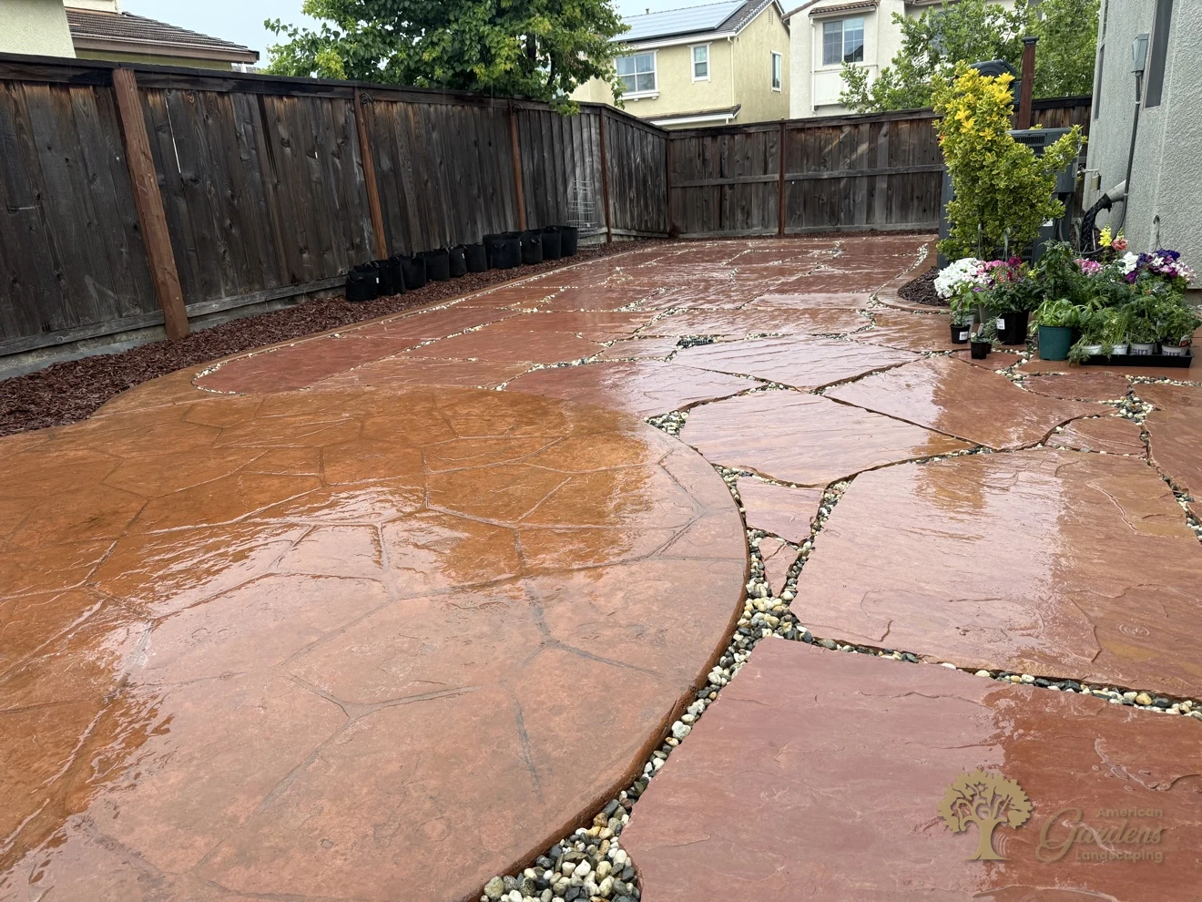 Fair Oaks Flagstone Patio – American Gardens Landscaping