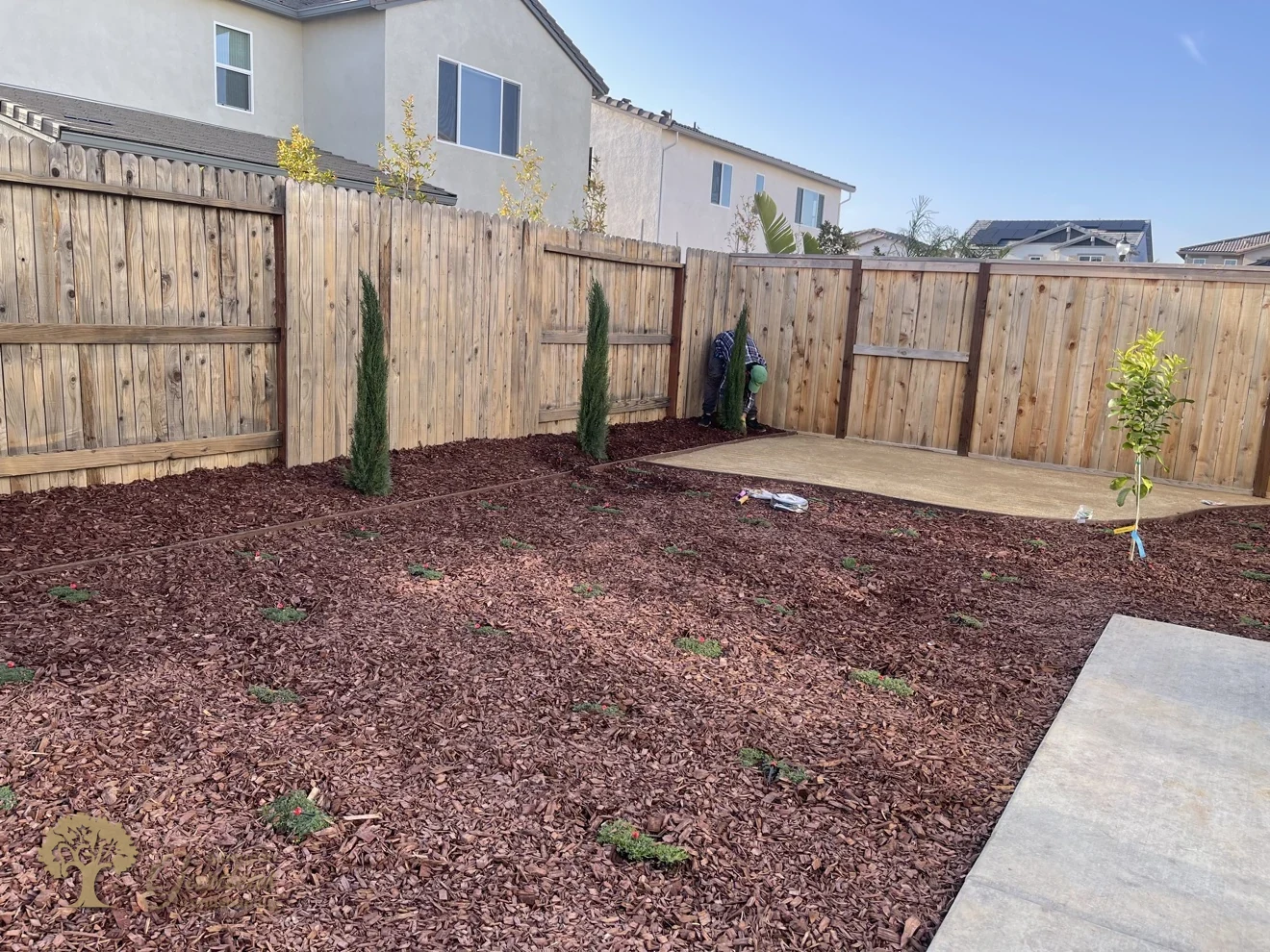Finished xeriscape backyard angle in Lincoln – American Gardens Landscaping
