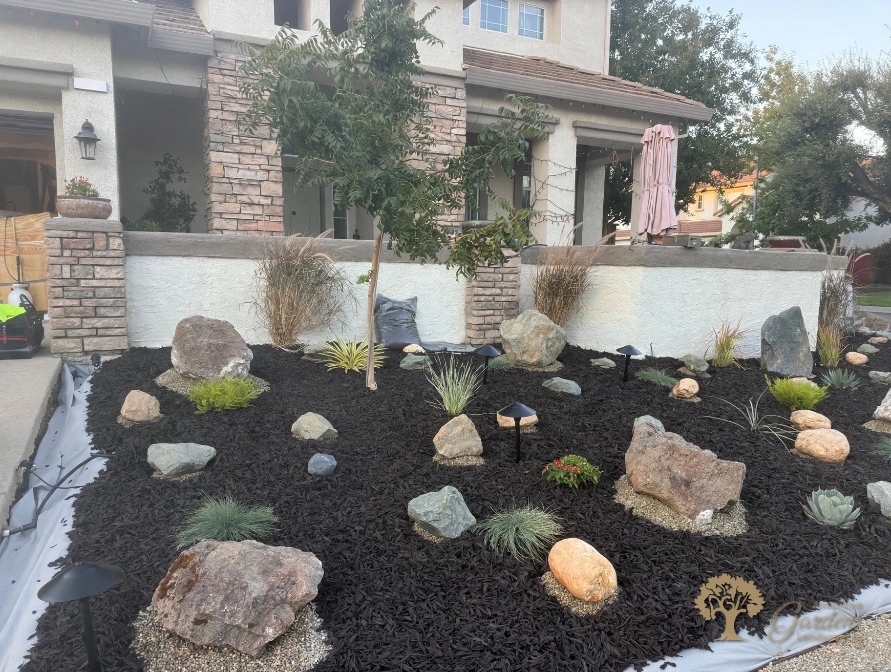 Elk Grove Xeriscape Front Yard – American Gardens Landscaping