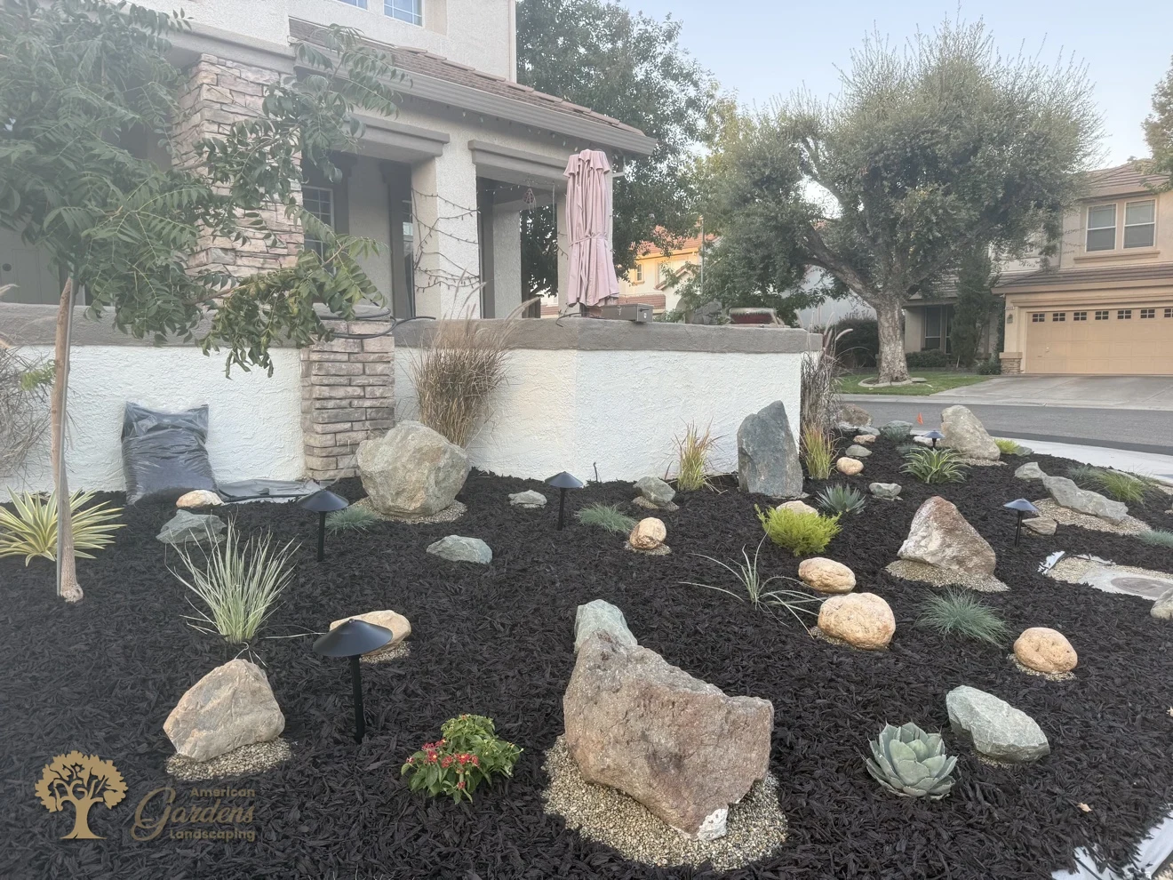 Elk Grove Xeriscape Front Yard – American Gardens Landscaping