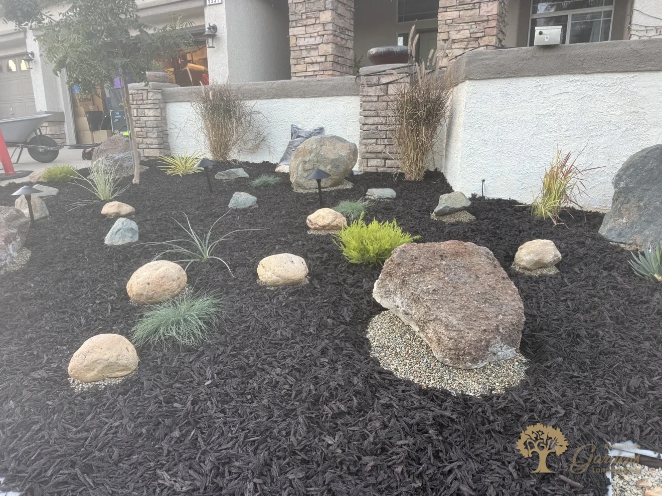 Elk Grove Xeriscape Front Yard – American Gardens Landscaping