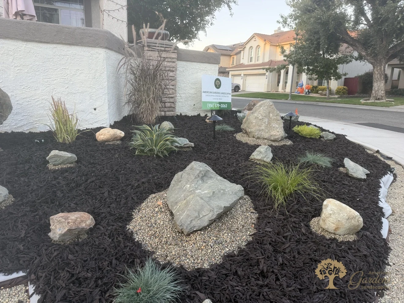 Elk Grove Xeriscape Front Yard – American Gardens Landscaping